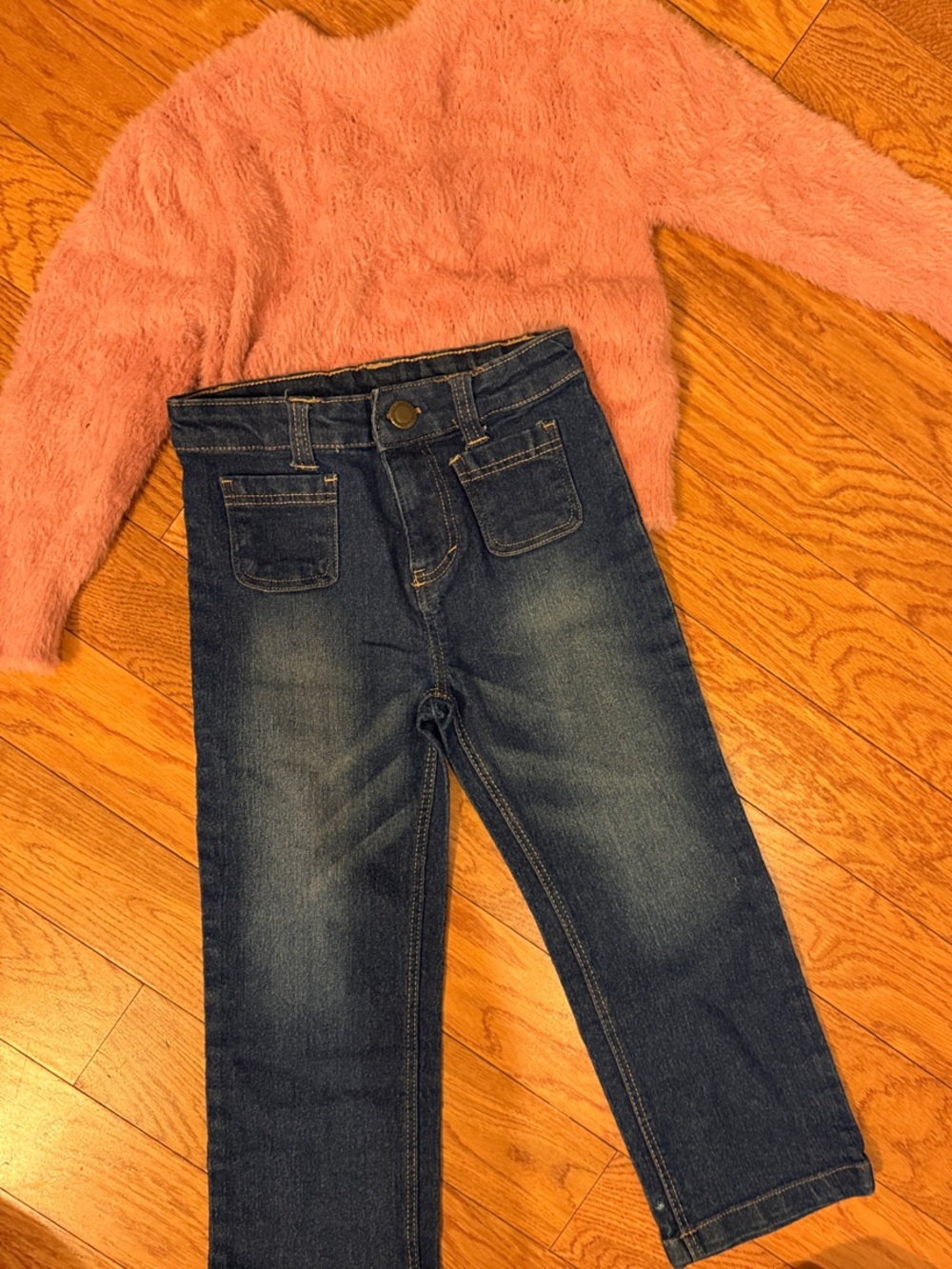 Cotton On Kids Dark Blue Denim Jeans - Straight Leg